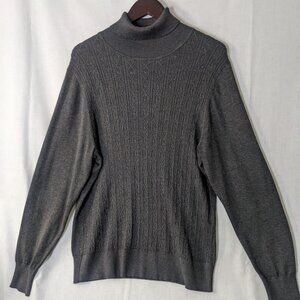 Select & Trend Women's Grey Long Sleeve Turtle Neck Sweater Size 3X